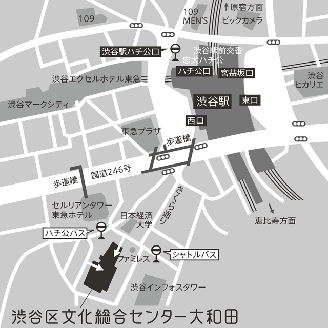 Map 渋谷文化総合センター大和田
